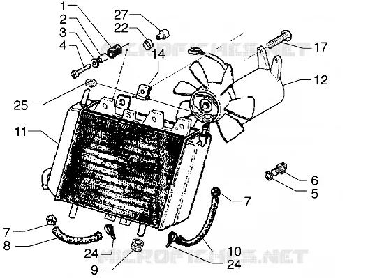 Radiator GILERA GILERA-SCOOTER 125 RUNNER 2002  Runner VX
