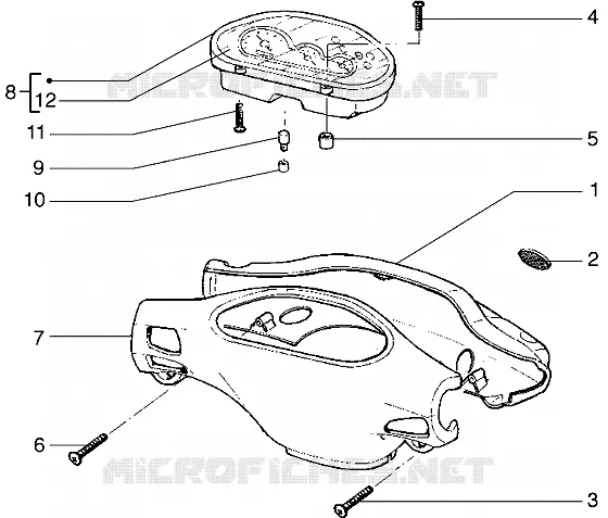 Speedometers kms. - Handlebar covers GILERA GILERA-SCOOTER 125 RUNNER 2003  Runner VX