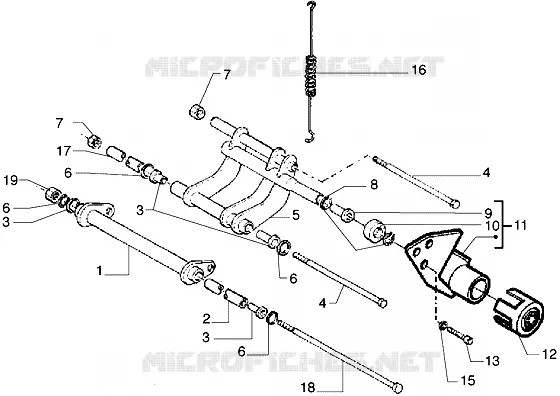 Swinging arm GILERA GILERA-SCOOTER 125 RUNNER 2003  Runner VX