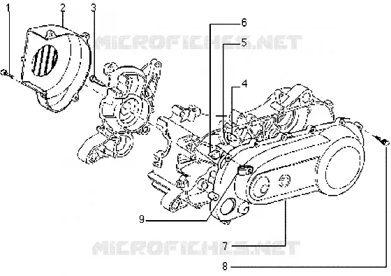 Clutch cover-scrool cover GILERA GILERA-SCOOTER 50 STORM Other year  Storm