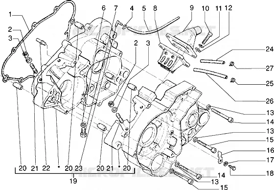 Crankcase GILERA GILERA-SCOOTER 50 Surfer 1998  Surfer