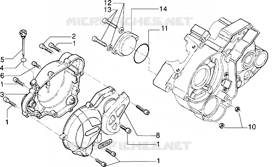 Half crankcase covers GILERA GILERA-SCOOTER 50 Surfer 2001  Surfer