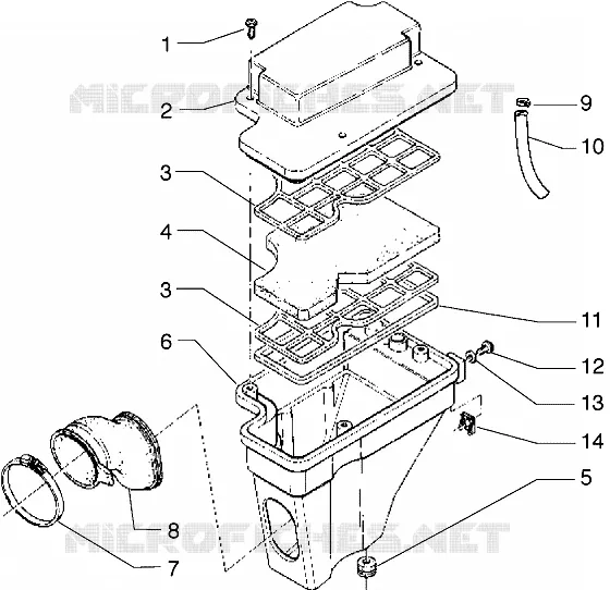 Air cleaner GILERA GILERA-SCOOTER 50 ZULU 2002  Zulu 50