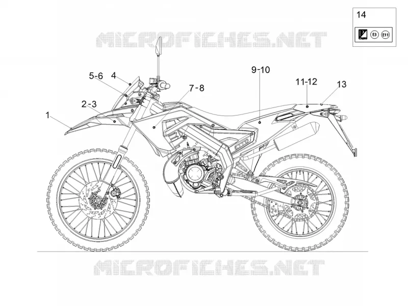 Decal GILERA GILERA-MOTORCYCLES 50 RCR 2018  RCR 50 E4