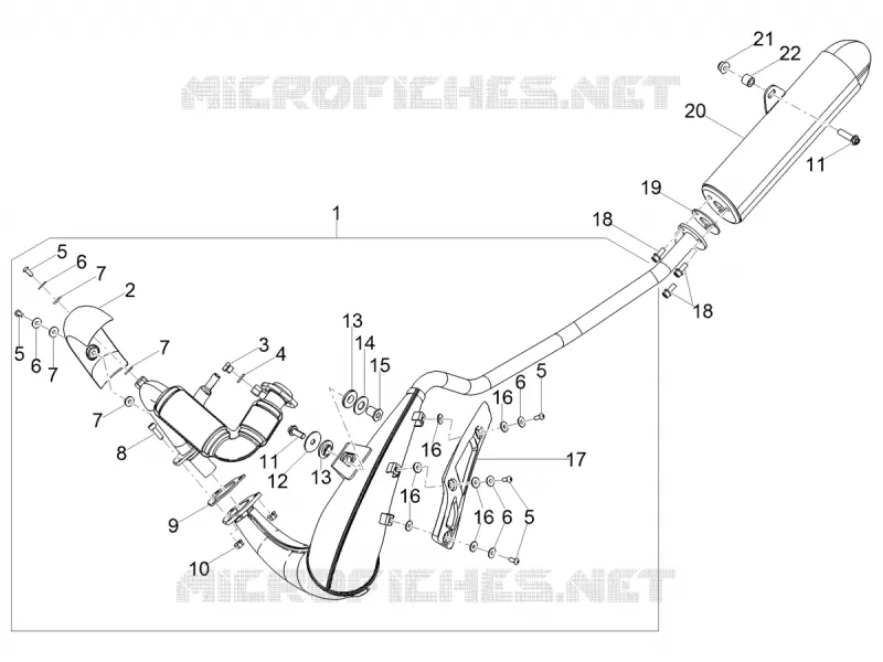 Exhaust pipe GILERA GILERA-MOTORCYCLES 50 RCR 2018  RCR 50 E4