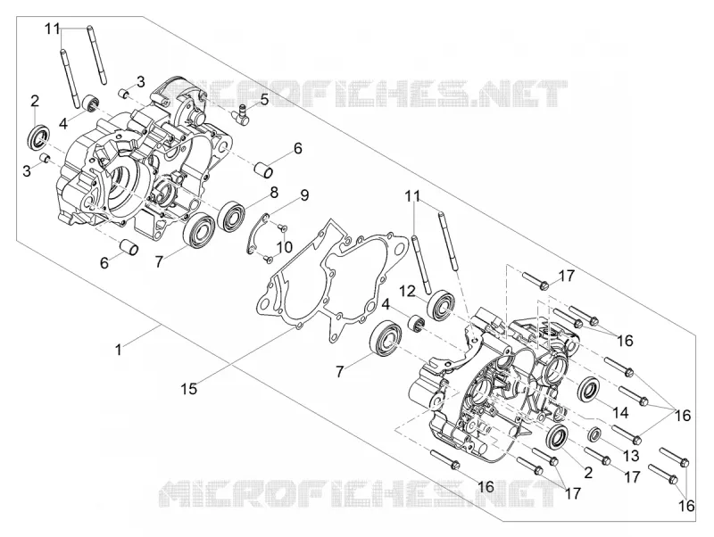 Crankcases I GILERA GILERA-MOTORCYCLES 50 SMT 2018  SMT 50 E4