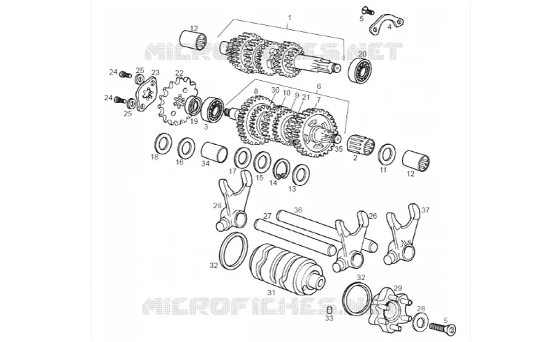 Gear box GILERA GILERA-MOTORCYCLES 50 SMT 2012  SMT 50 Racing