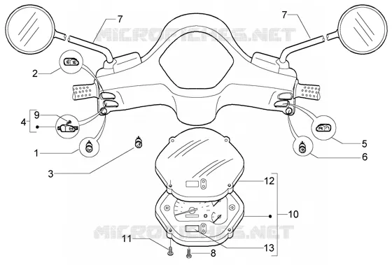 Electrical device-speedometers kms. VESPA VESPA-SCOOTER 125 GRANTURISMO 2004  Granturismo L