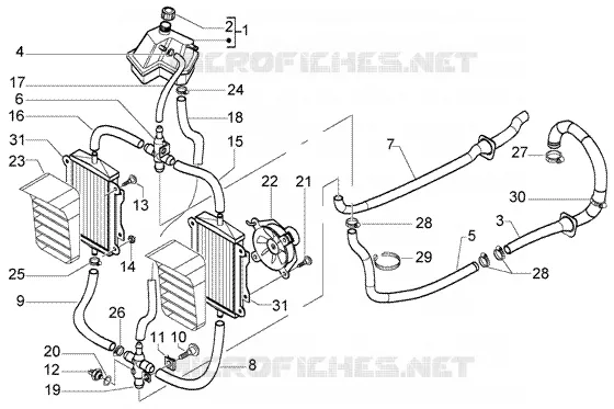 Cooling system VESPA VESPA-SCOOTER 200 GRANTURISMO 2005  Granturismo L