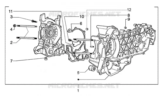 Crankase VESPA VESPA-SCOOTER 200 GRANTURISMO 2004  Granturismo L