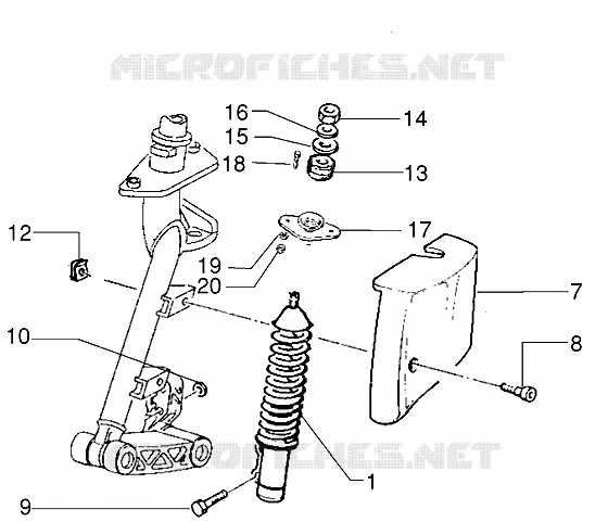 Front shock absorber VESPA VESPA-SCOOTER 50 VESPA Other year  50 4T