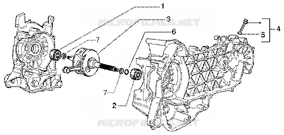 Crankshaft VESPA VESPA-SCOOTER 125 ET4 Other year  ET4 125 Leader