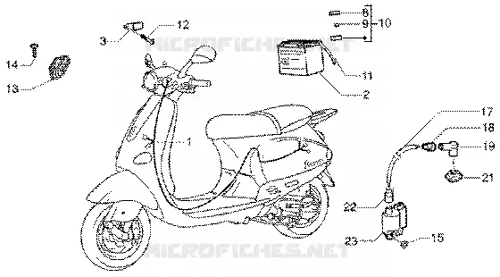Electrical device VESPA VESPA-SCOOTER 50 ET4 Other year  ET4 50