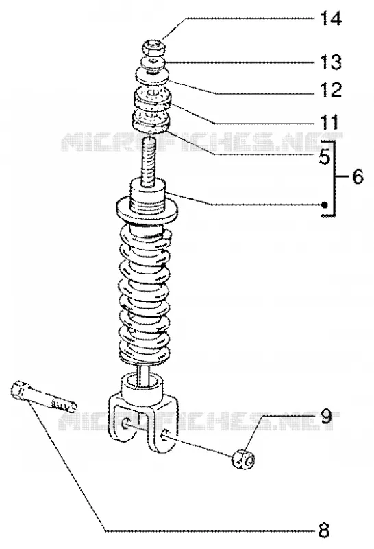 Rear damper VESPA VESPA-SCOOTER 50 ET4 Other year  ET4 50
