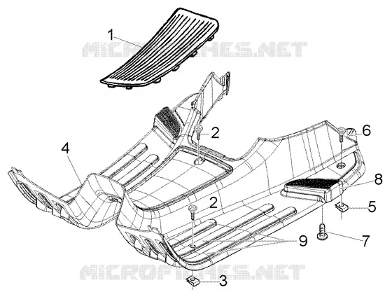 Foot board - rubber mats VESPA VESPA-SCOOTER 125 LX Other year  LX 125