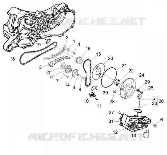 Oil pump-oil pan VESPA VESPA-SCOOTER 125 LX Other year  LX 125