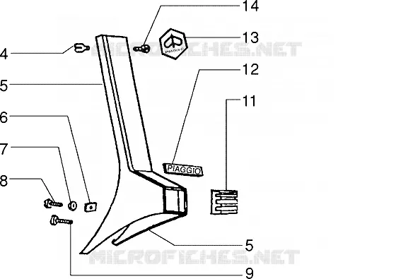 Steering cover VESPA VESPA-SCOOTER 125 PX Other year  PX 125 E