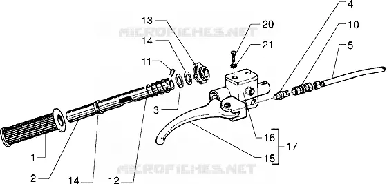 Handlebars component parts VESPA VESPA-SCOOTER 200 PX Other year  PX 200 E
