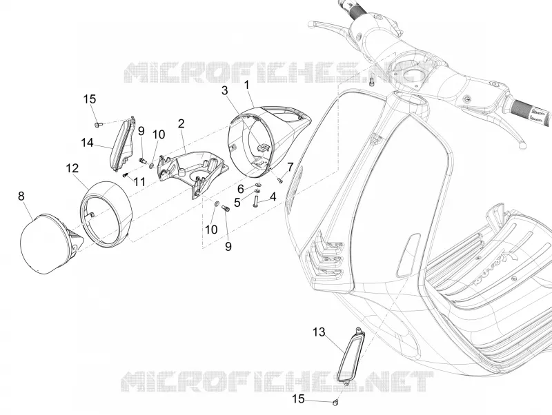 Front headlamps - Turn signal lamps VESPA VESPA-SCOOTER 125 946 2016  946 RED 125 4T 3V ABS E4