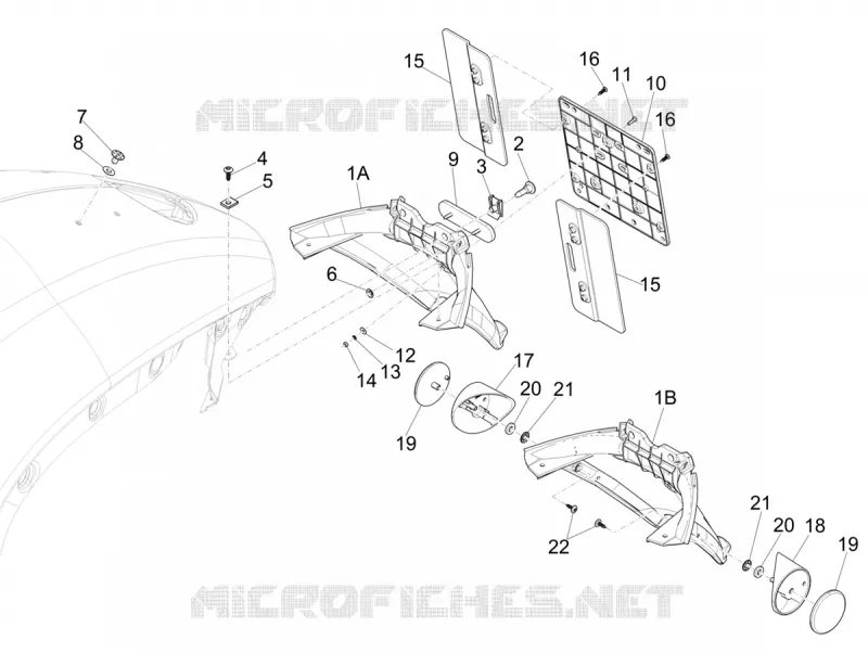 Rear cover - Splash guard VESPA VESPA-SCOOTER 125 946 2015  946 125 4T 3V ABS E3