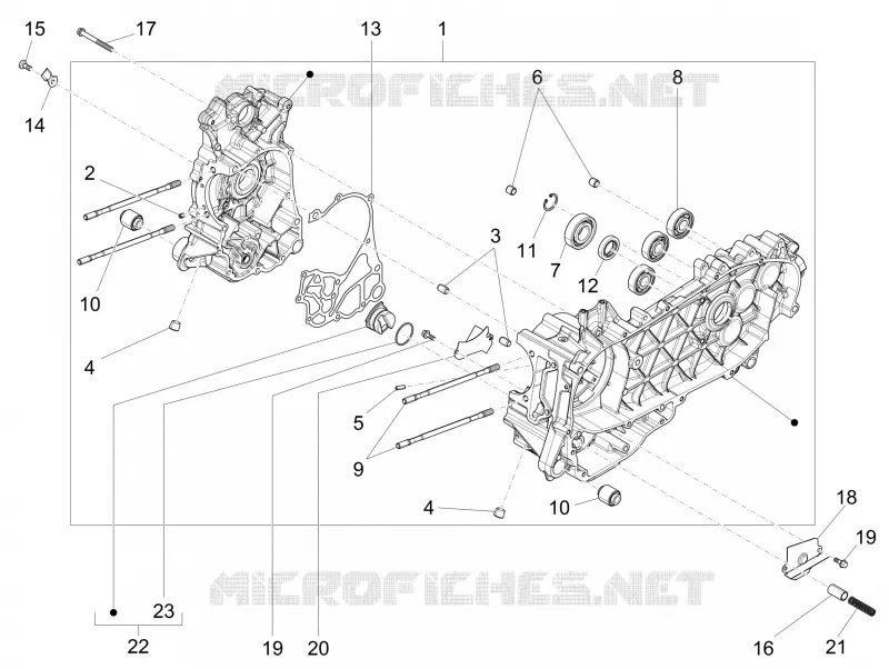Crankcase VESPA VESPA-SCOOTER 150 946 2018  946 150 4T 3V ABS