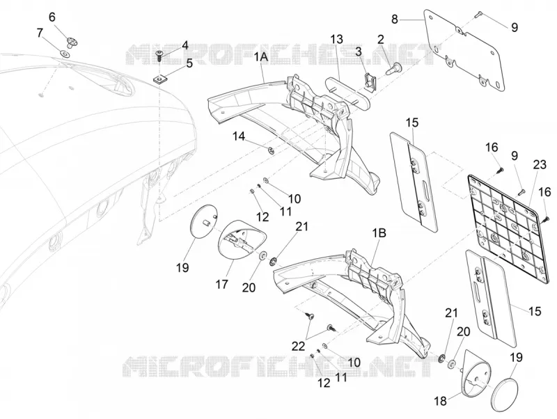 Rear cover - Splash guard VESPA VESPA-SCOOTER 150 946 2016  946 150 4T 3V ABS