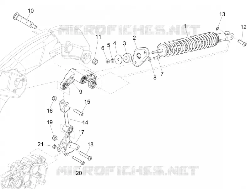 Rear suspension - Shock absorber/s VESPA VESPA-SCOOTER 150 946 2015  946 150 4T 3V ABS