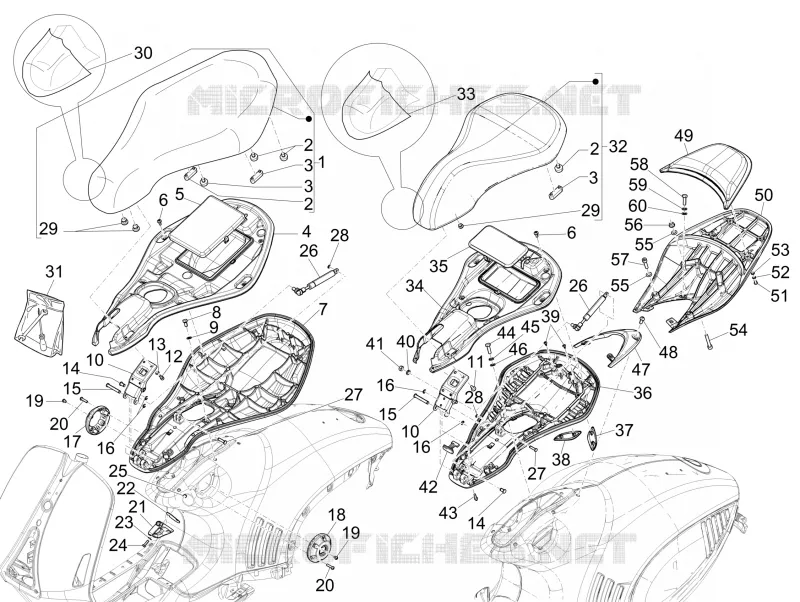Saddle/seats VESPA VESPA-SCOOTER 150 946 2015  946 150 4T 3V ABS