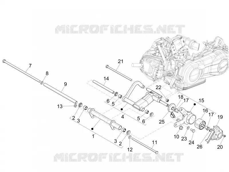 Swinging arm VESPA VESPA-SCOOTER 150 946 2015  946 150 4T 3V ABS