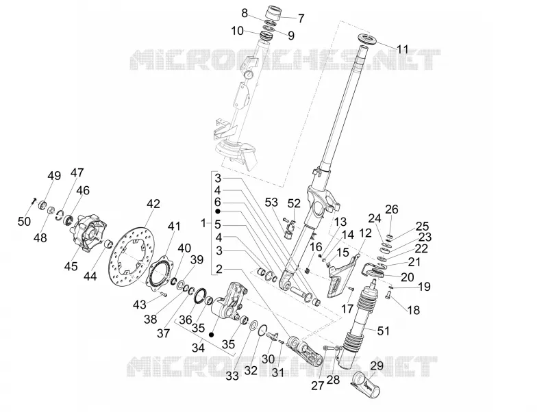 Fork/steering tube - Steering bearing unit VESPA VESPA-SCOOTER 150 946 2015  946 ARMANI 150 4T 3V ABS E3