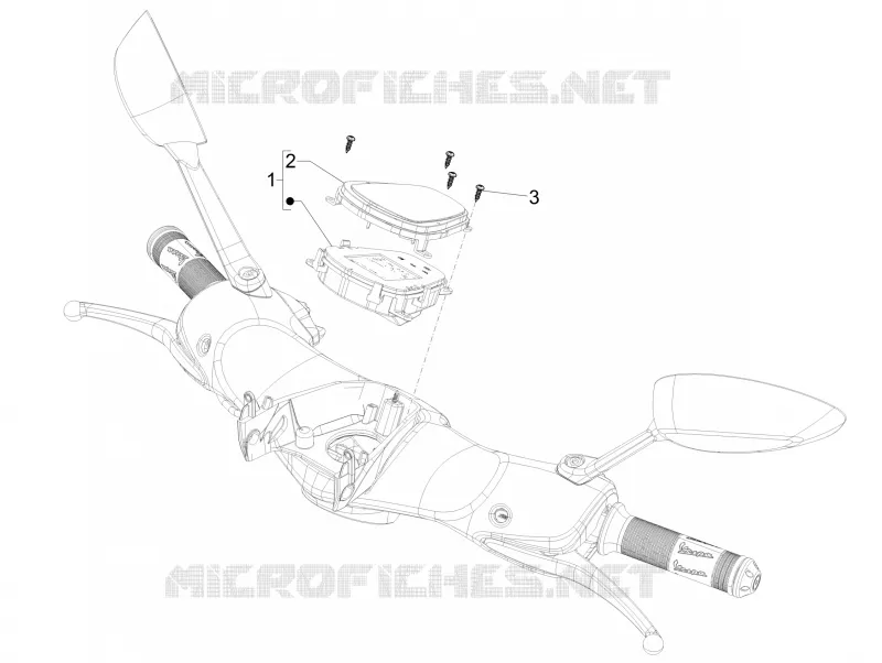 Meter combination - Cruscotto VESPA VESPA-SCOOTER 150 946 2015  946 ARMANI 150 4T 3V ABS E3