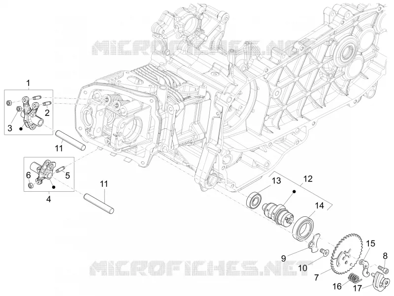 Rocking levers support unit VESPA VESPA-SCOOTER 150 946 2016  946 ARMANI 150 4T 3V ABS E3