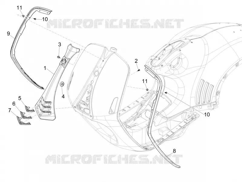 Front shield VESPA VESPA-SCOOTER 150 946 2016  946 ARMANI 150 4T 3V ABS E3