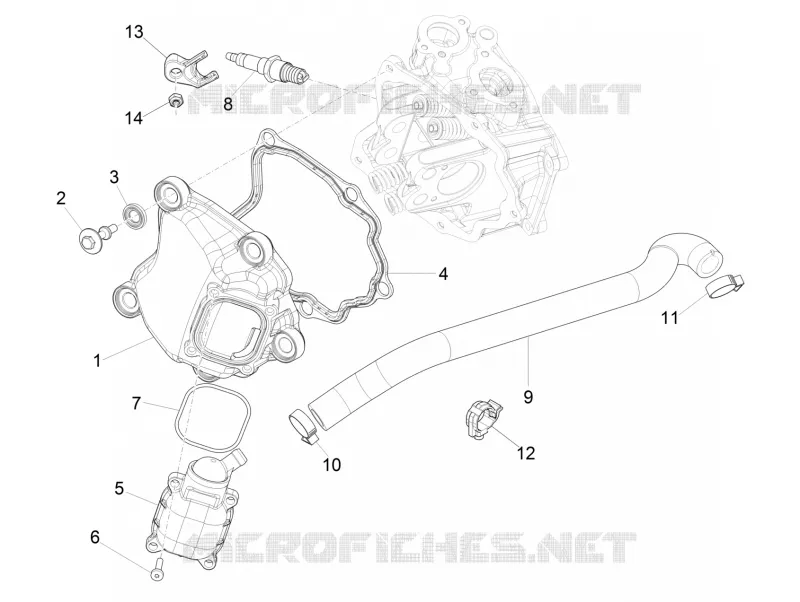 Cylinder head cover VESPA VESPA-SCOOTER 300 GTS 2017  GTS 300 ie ABS E4