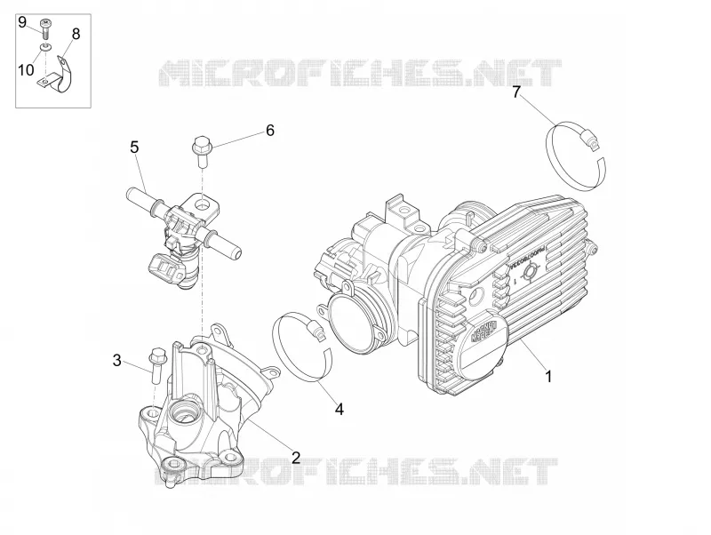 Throttle body - Injector - Union pipe VESPA VESPA-SCOOTER 300 GTS 2017  GTS 300 ie ABS E4