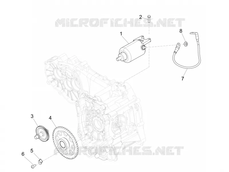Stater - Electric starter VESPA VESPA-SCOOTER 300 GTV 2017  GTV 300 SEI GIORNI ie E4 ABS