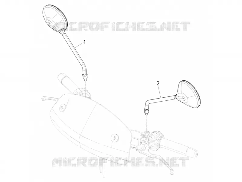 Driving mirror/s VESPA VESPA-SCOOTER 300 GTV 2017  GTV 300 SEI GIORNI ie E4 ABS