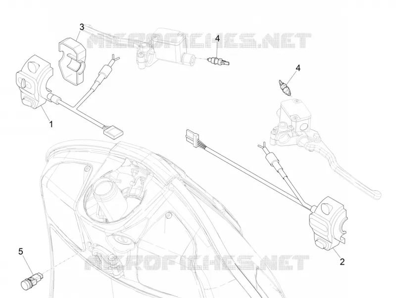 Selectors - Switches - Buttons VESPA VESPA-SCOOTER 300 GTV 2017  GTV 300 SEI GIORNI ie E4 ABS