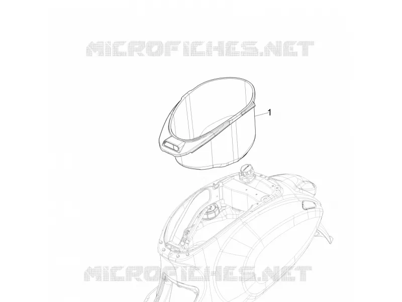 Helmet huosing - Undersaddle VESPA VESPA-SCOOTER 125 SPRINT 2018  Sprint 125 4T 3V IGET E4 ABS