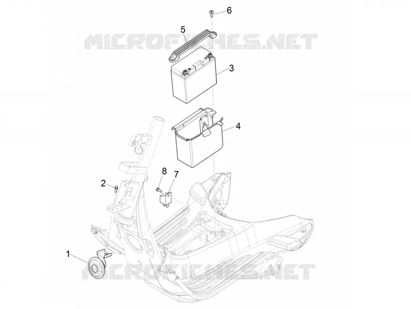 Remote control switches - Battery - Horn VESPA VESPA-SCOOTER 50 SPRINT 2018  Sprint 50 4T 3V E4