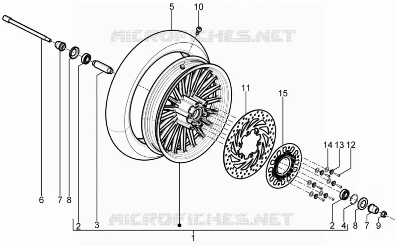 Front wheel PIAGGIO PIAGGIO-SCOOTER 300 BEVERLY 2019  Beverly 300 ie ABS Euro 4