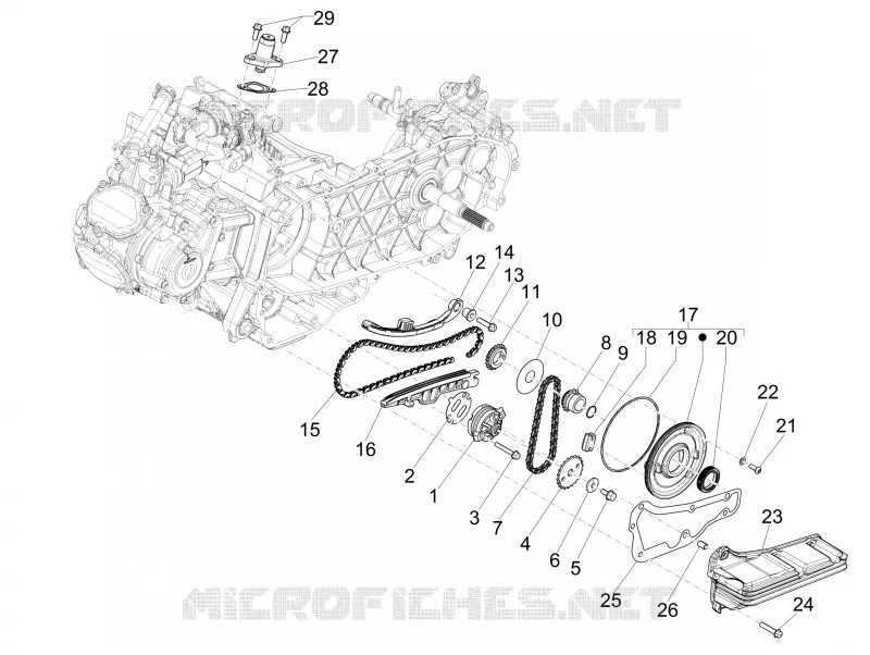 Oil pump PIAGGIO PIAGGIO-SCOOTER 125 MEDLEY 2020  Medley 125 4T ie ABS Euro 4