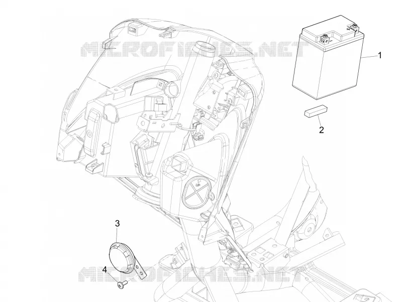 Remote control switches - Battery - Horn PIAGGIO PIAGGIO-SCOOTER 150 MEDLEY 2020  Medley 150 4T ie ABS Euro 4