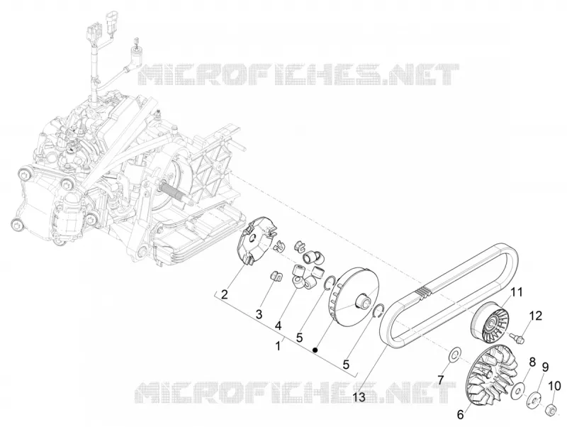 Driving pulley PIAGGIO PIAGGIO-SCOOTER 300 MP3 2019  MP3 300 HPE / 300 HPE Sport Euro 4 ABS