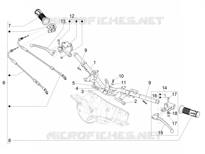 Handlebars - Master cil. VESPA VESPA-SCOOTER Electric VESPA 2018  Elettrica