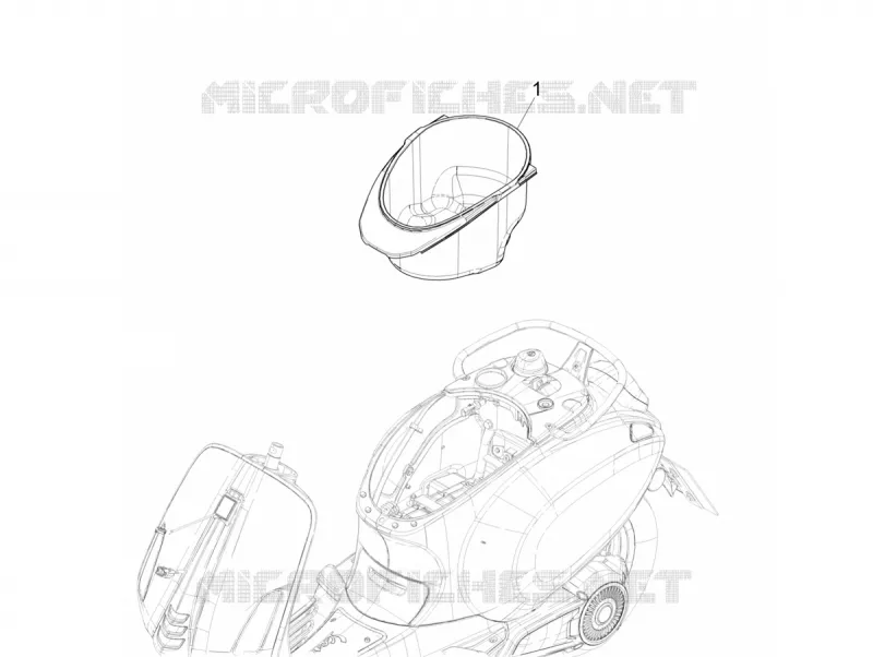 Helmet huosing - Undersaddle VESPA VESPA-SCOOTER Electric VESPA 2018  Elettrica