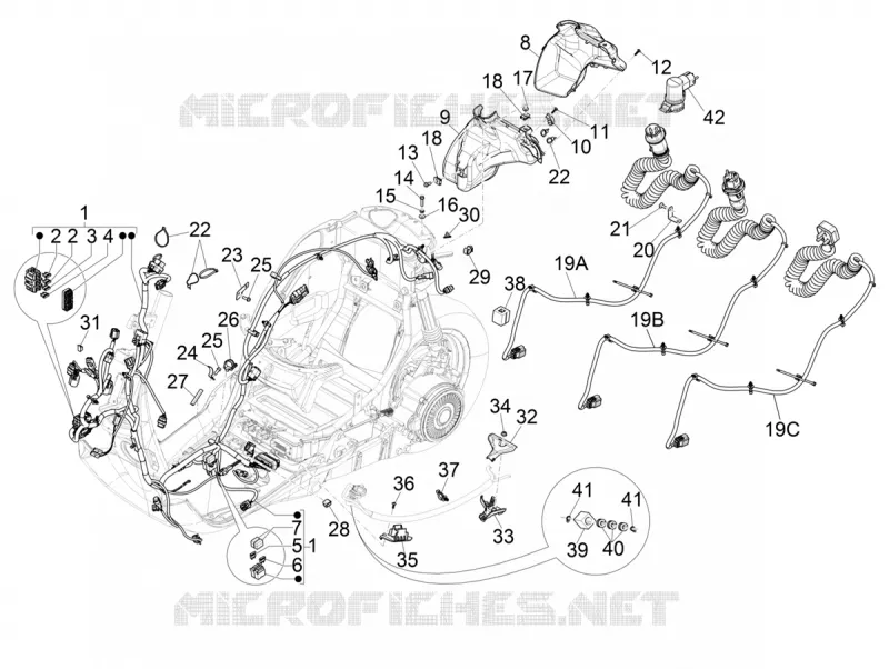 MAIN WIRING HARNESS VESPA VESPA-SCOOTER Electric VESPA 2019  Elettrica