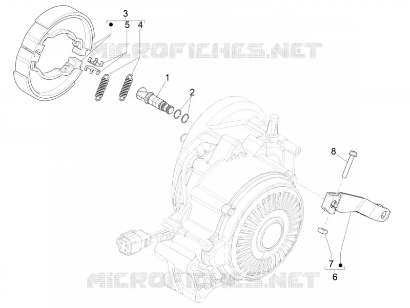 REAR BRAKE - SHOES VESPA VESPA-SCOOTER Electric VESPA 2019  Elettrica Motociclo