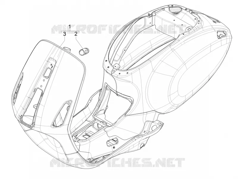 Frame/bodywork VESPA VESPA-SCOOTER Electric VESPA 2019  Elettrica Motociclo 70 km/h