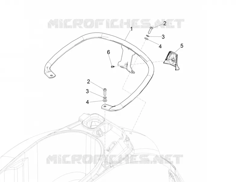 Rear luggage rack VESPA VESPA-SCOOTER 125 GTS 2019  GTS 125 4T Euro 4 ABS Super